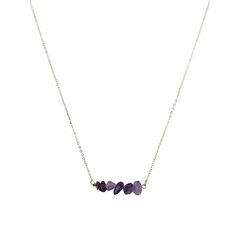 Amethyst Bar Necklace