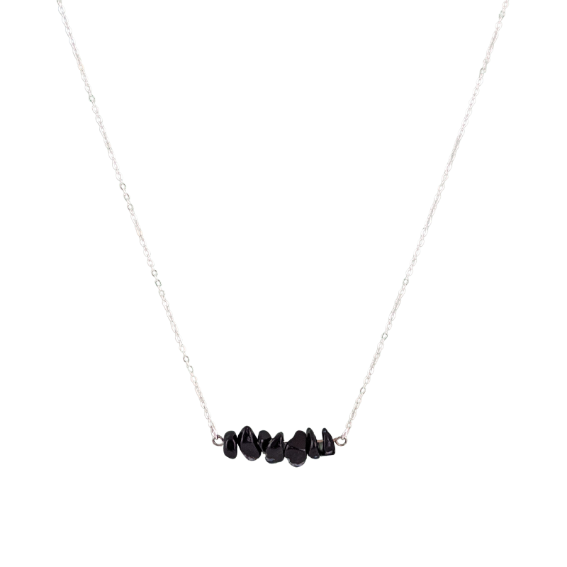 Black Agate Bar Necklace