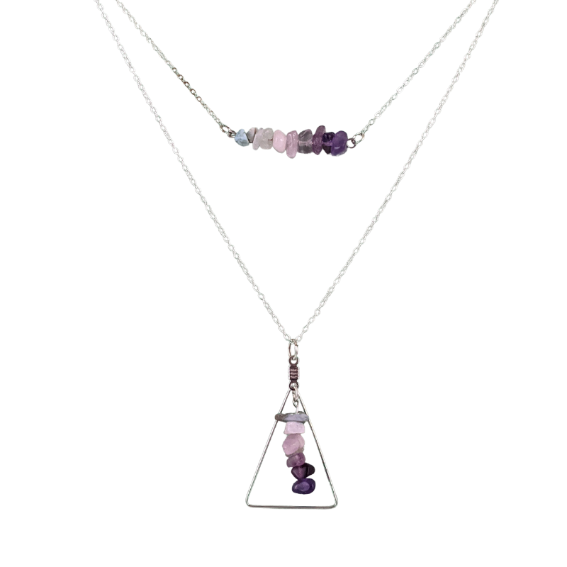 Capricorn Bar and Triangle Necklace Set