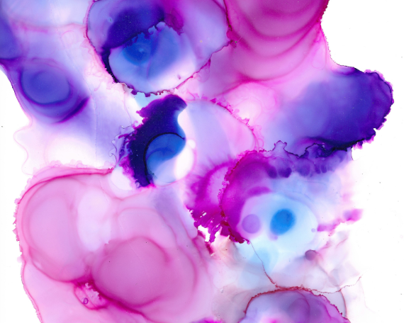 Indigo Rainfall Art Print
