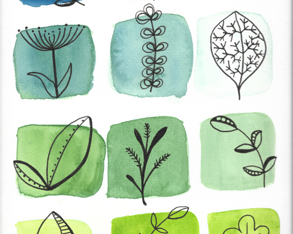 Watercolor 2056 Art Print