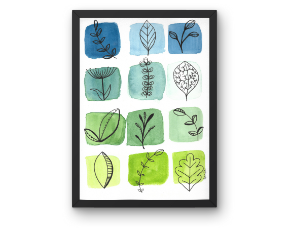 Watercolor 2056 Art Print