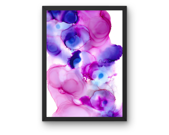 Indigo Rainfall Art Print