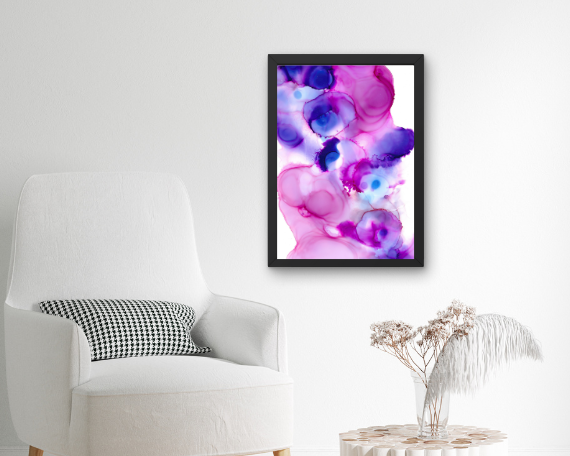 Indigo Rainfall Art Print