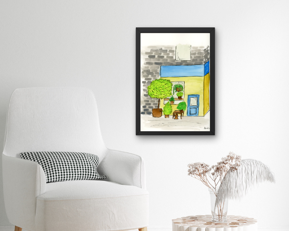Watercolor 2184 Art Print