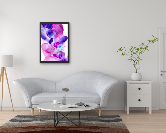 Indigo Rainfall Art Print