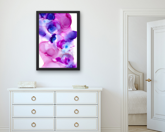 Indigo Rainfall Art Print