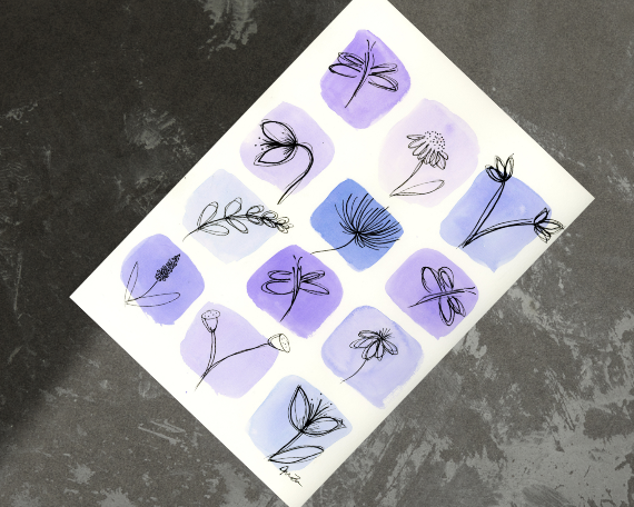 Watercolor 2167 Art Print