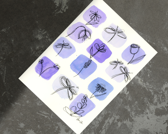 Watercolor 2194 Art Print