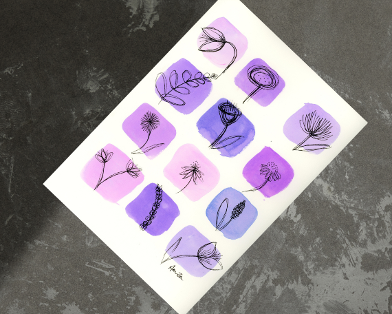 Watercolor 2219 Art Print