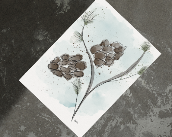 Watercolor 2286 Art Print