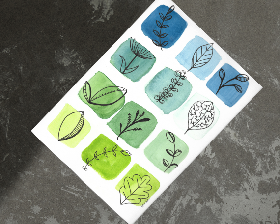 Watercolor 2056 Art Print