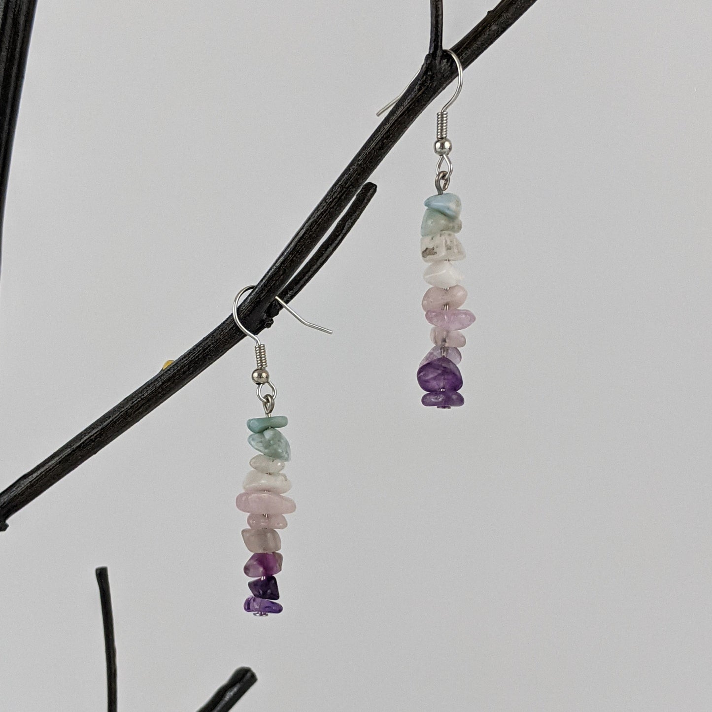 Good Vibes: Protection and Peace Triangle Pendant and Earring Set