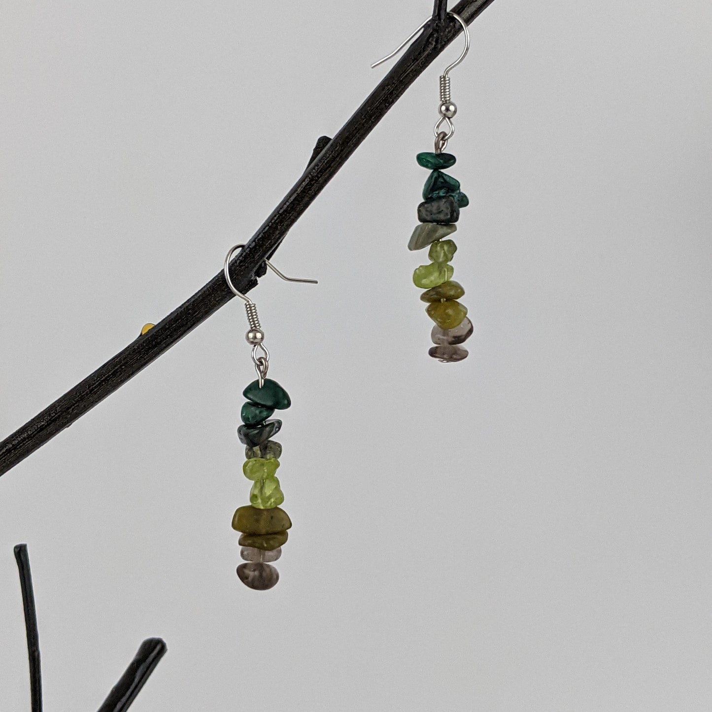 Good Vibes: Transformation and Manifestation Triangle Pendant Necklace and Dangle Earrings Set
