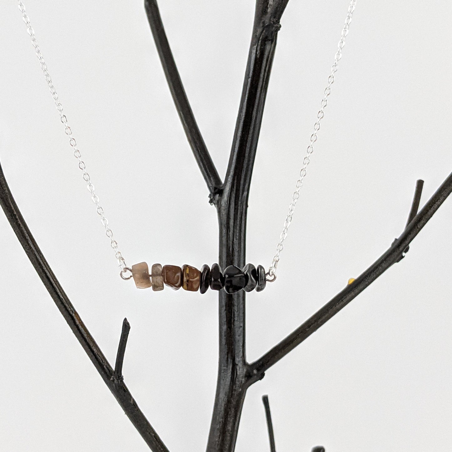 Good Vibes: Focus and Ambition Bar Necklace and Dangle Earrings Set