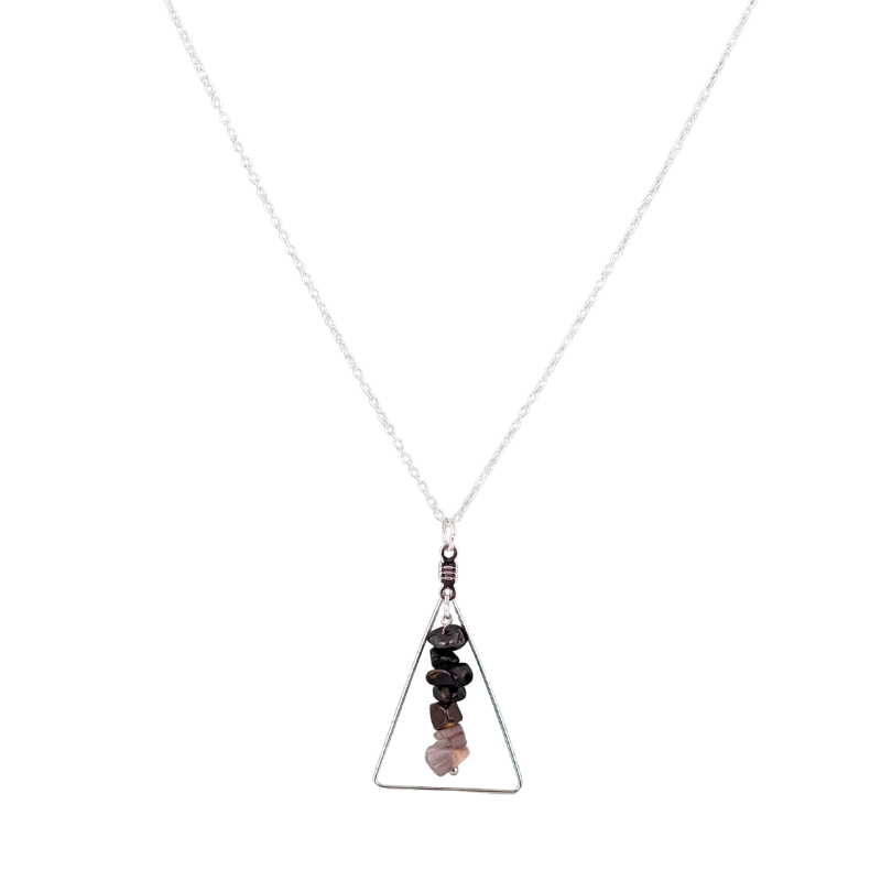 Good Vibes: Focus and Ambition Triangle Pendant Necklace