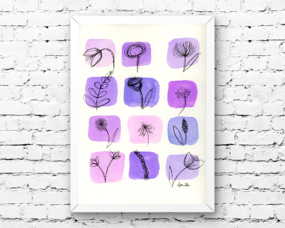 Watercolor 2219 Art Print
