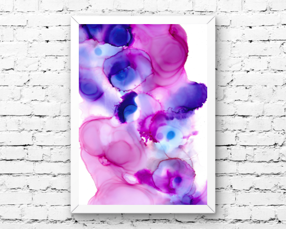 Indigo Rainfall Art Print