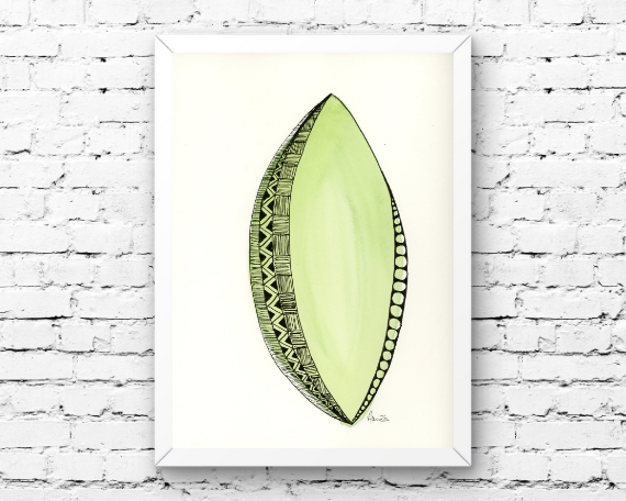Watercolor 2225 Art Print
