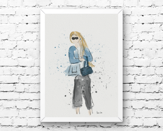 Watercolor 2284 Art Print