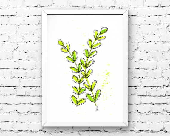 Watercolor 2028 Art Print