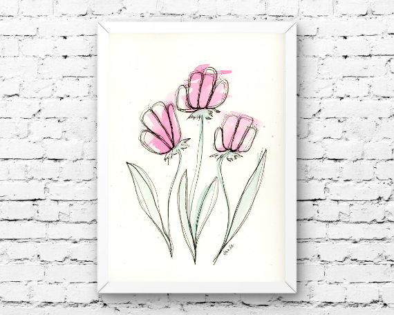 Watercolor 2212 Art Print