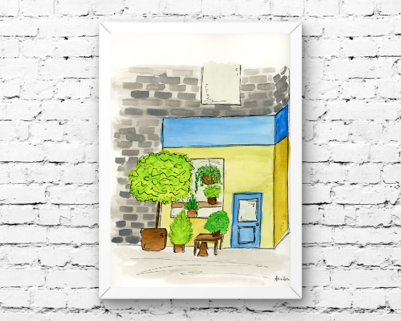 Watercolor 2184 Art Print