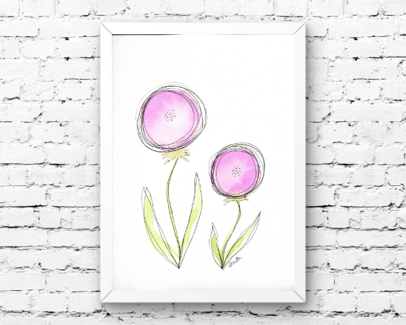 Watercolor 2061 Art Print