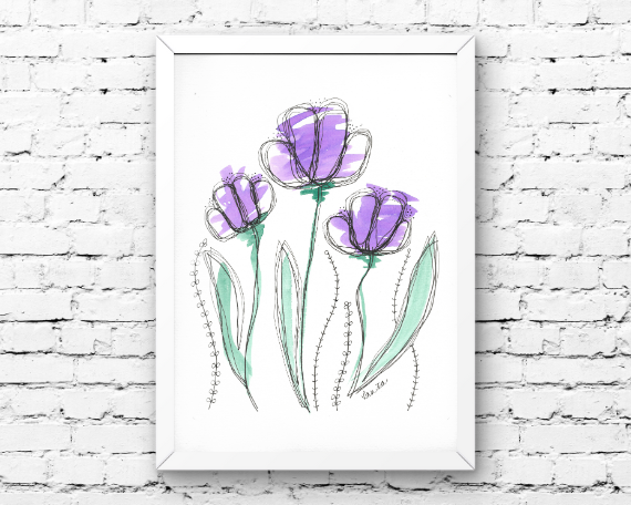 Watercolor 2035 Art Print