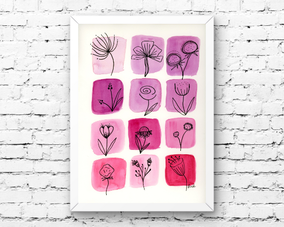 Watercolor 2190 Art Print