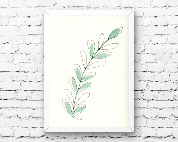 Watercolor 2229 Art Print