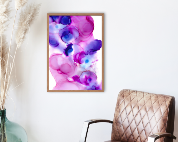 Indigo Rainfall Art Print