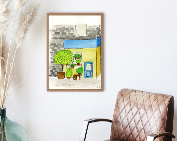 Watercolor 2184 Art Print