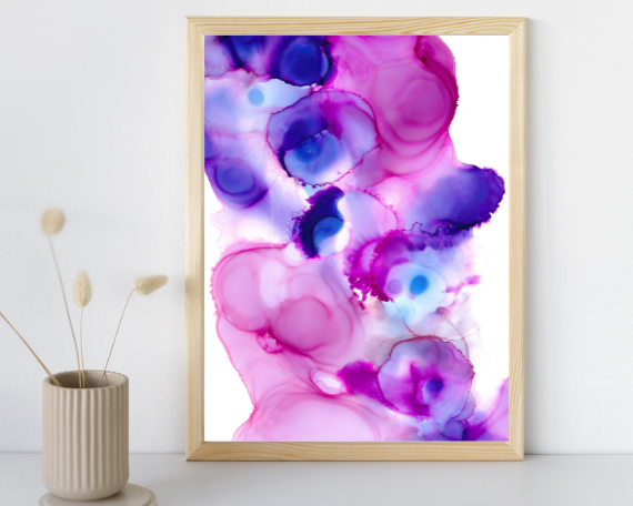 Indigo Rainfall Art Print