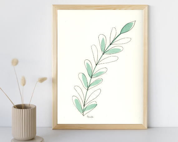 Watercolor 2229 Art Print