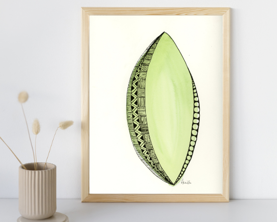 Watercolor 2225 Art Print
