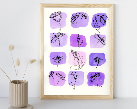 Watercolor 2178 Art Print