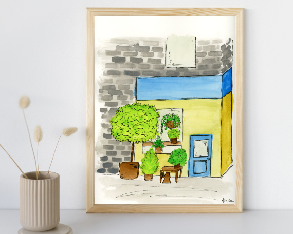 Watercolor 2184 Art Print