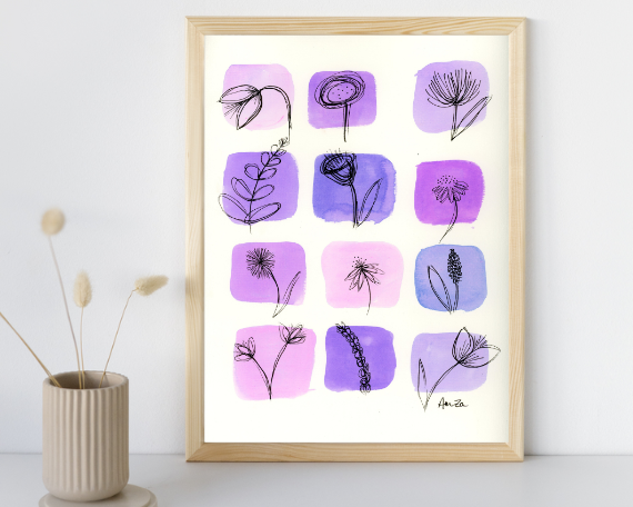 Watercolor 2219 Art Print