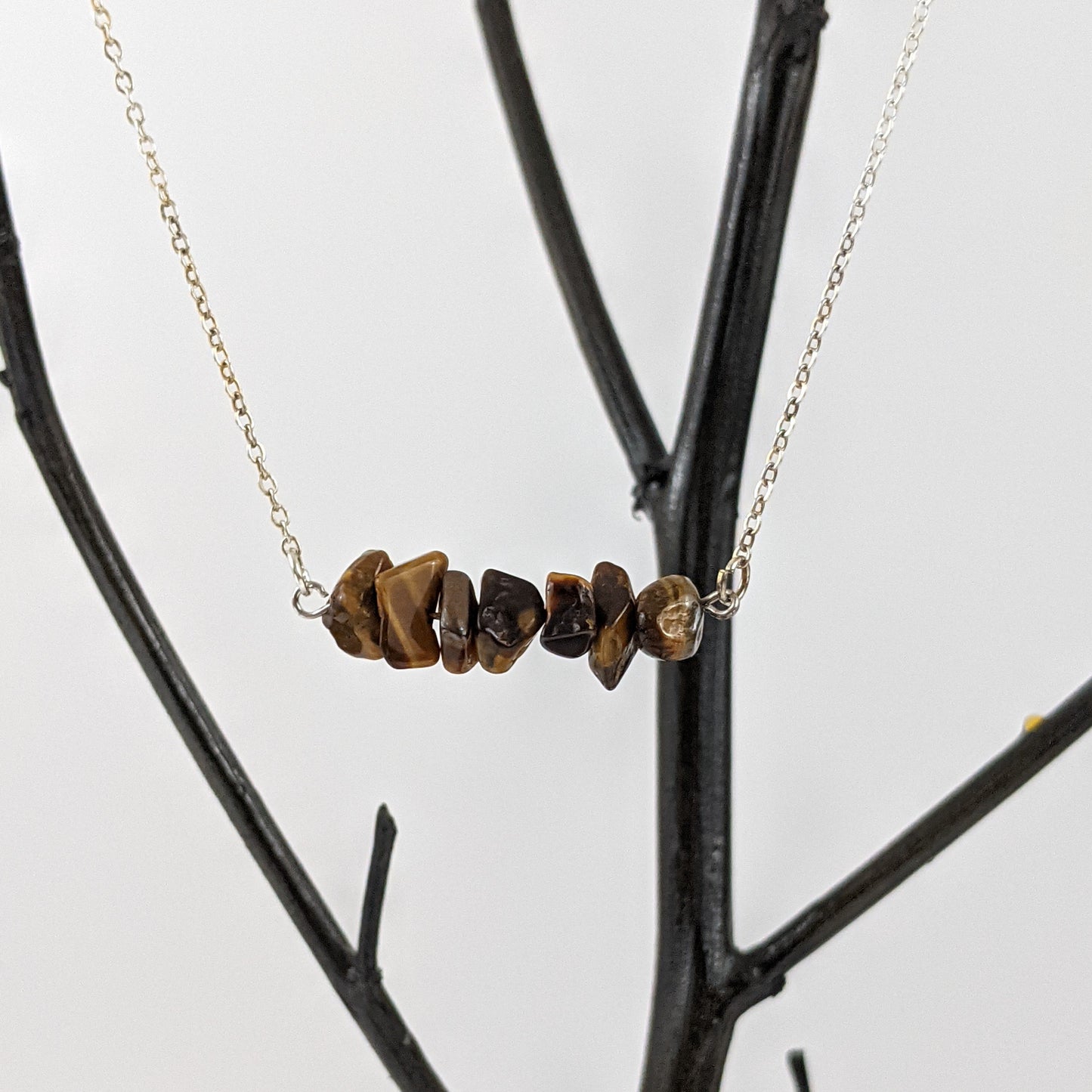 Tiger Eye Bar Necklace