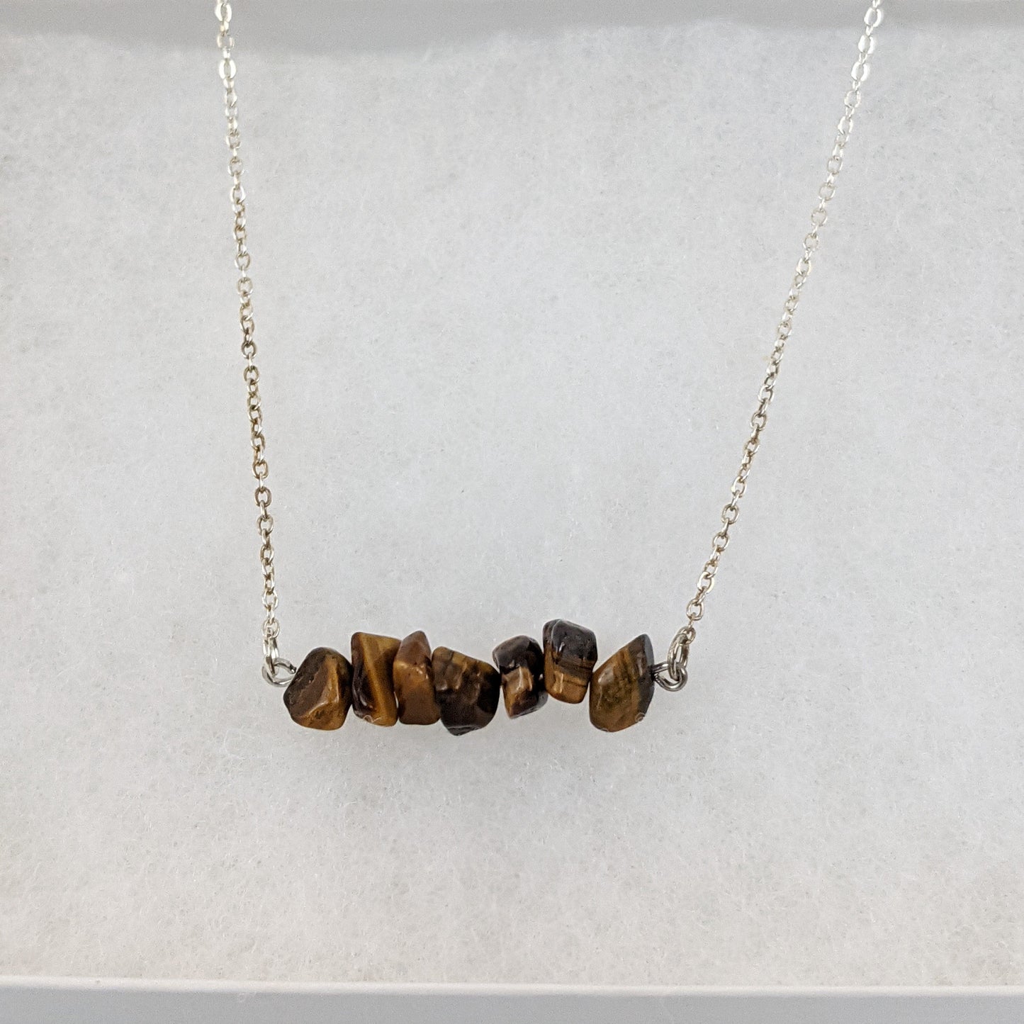 Tiger Eye Bar Necklace