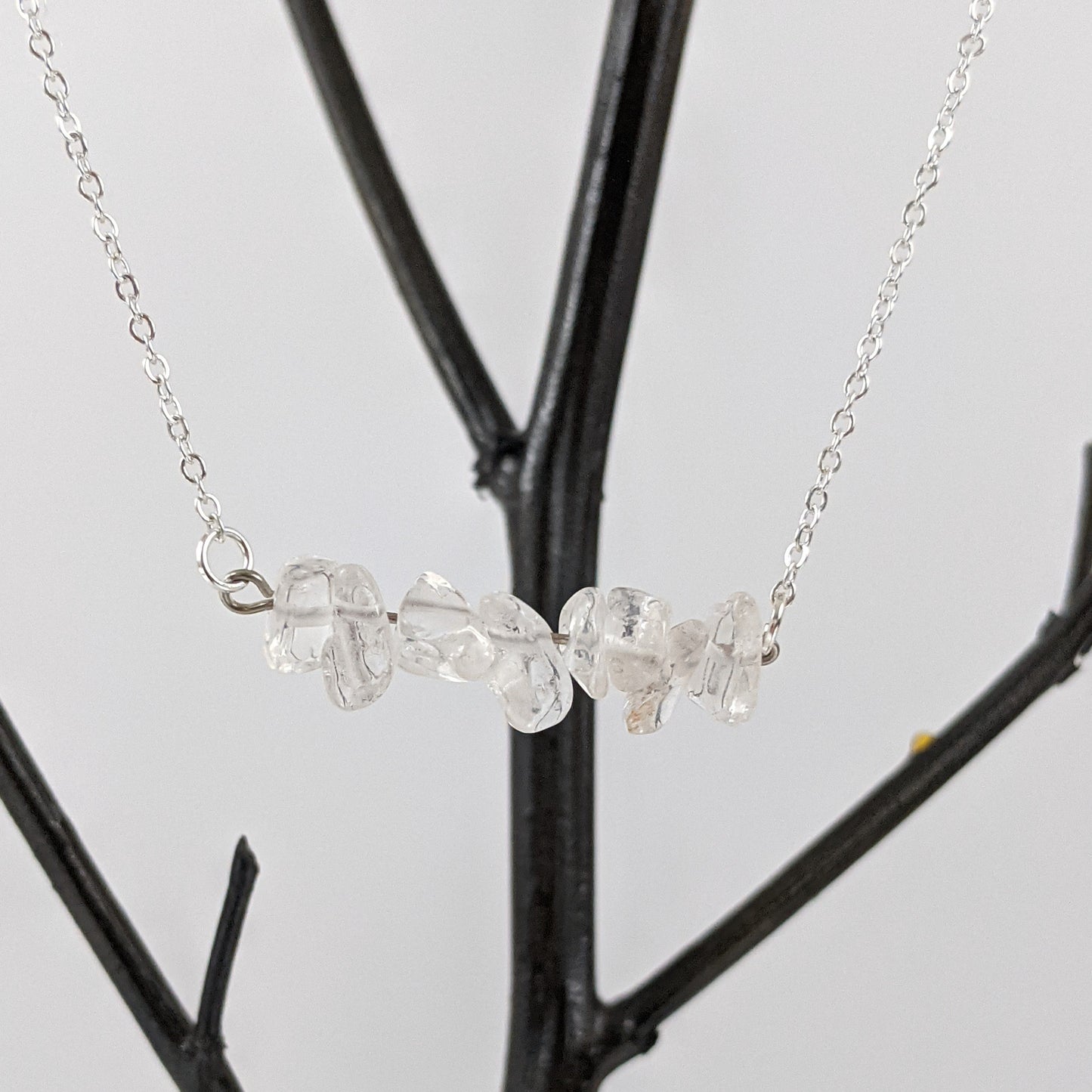 Crystal Quartz Bar Necklace