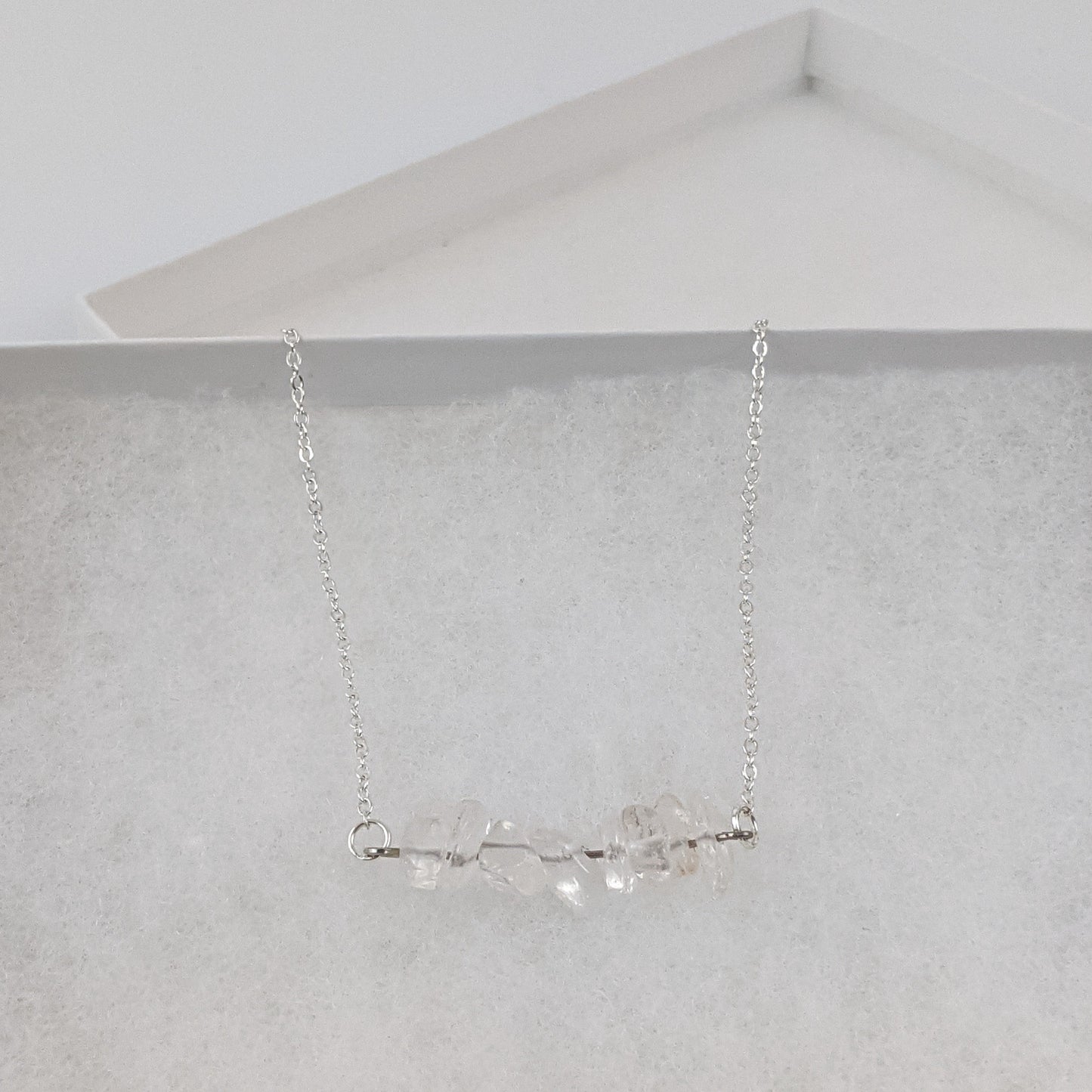 Crystal Quartz Bar Necklace