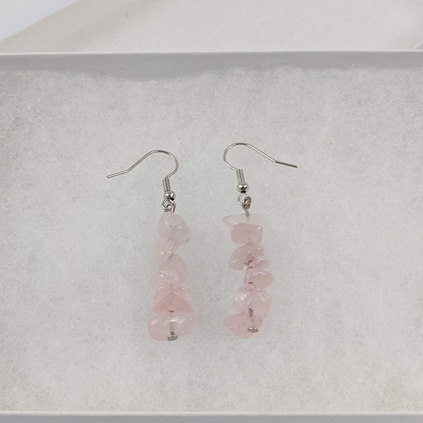 Rose Quartz Dangle Earrings