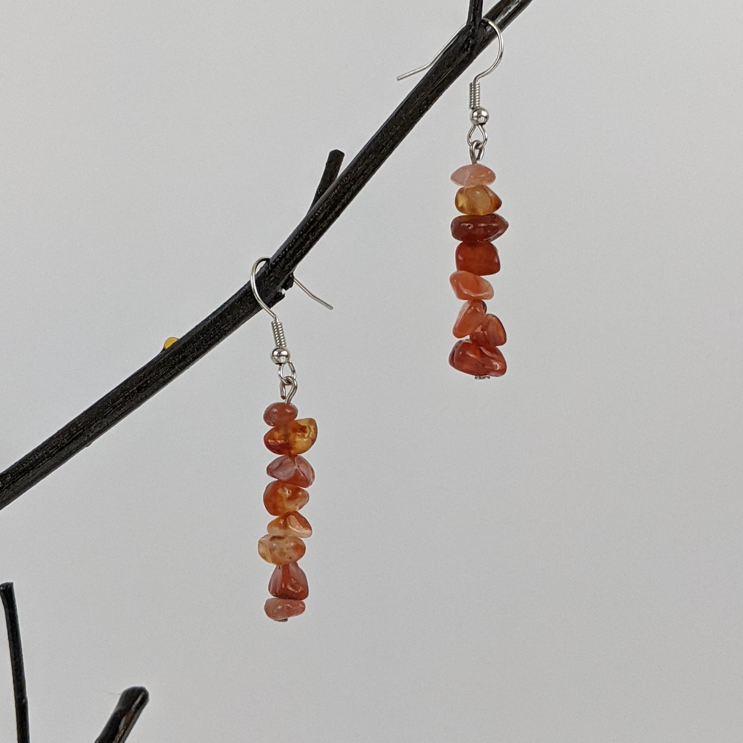 Red Carnelian Dangle Earrings