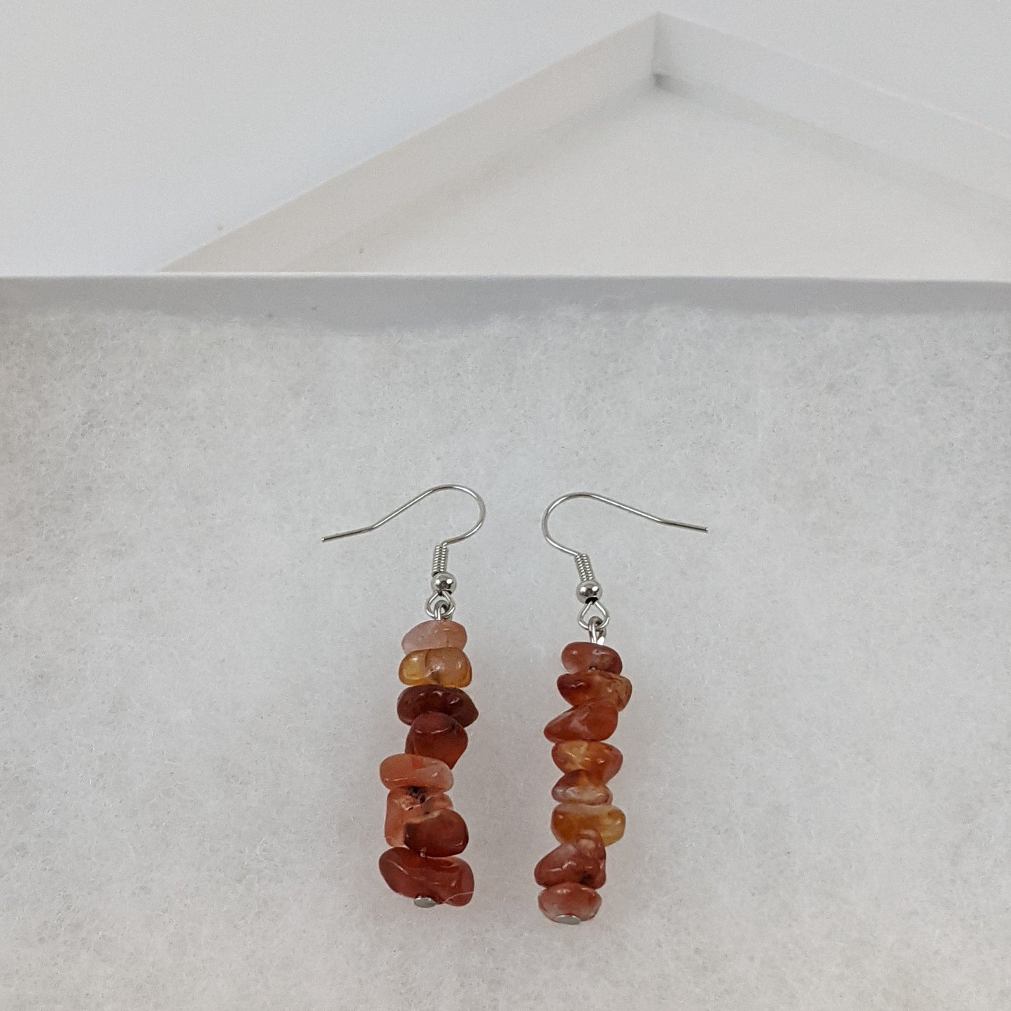 Red Carnelian Dangle Earrings