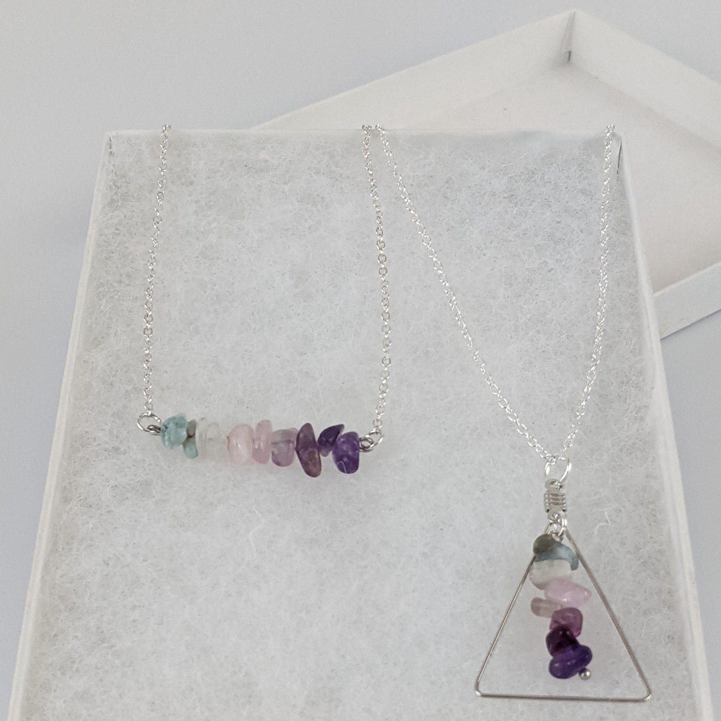 Capricorn Bar and Triangle Necklace Set