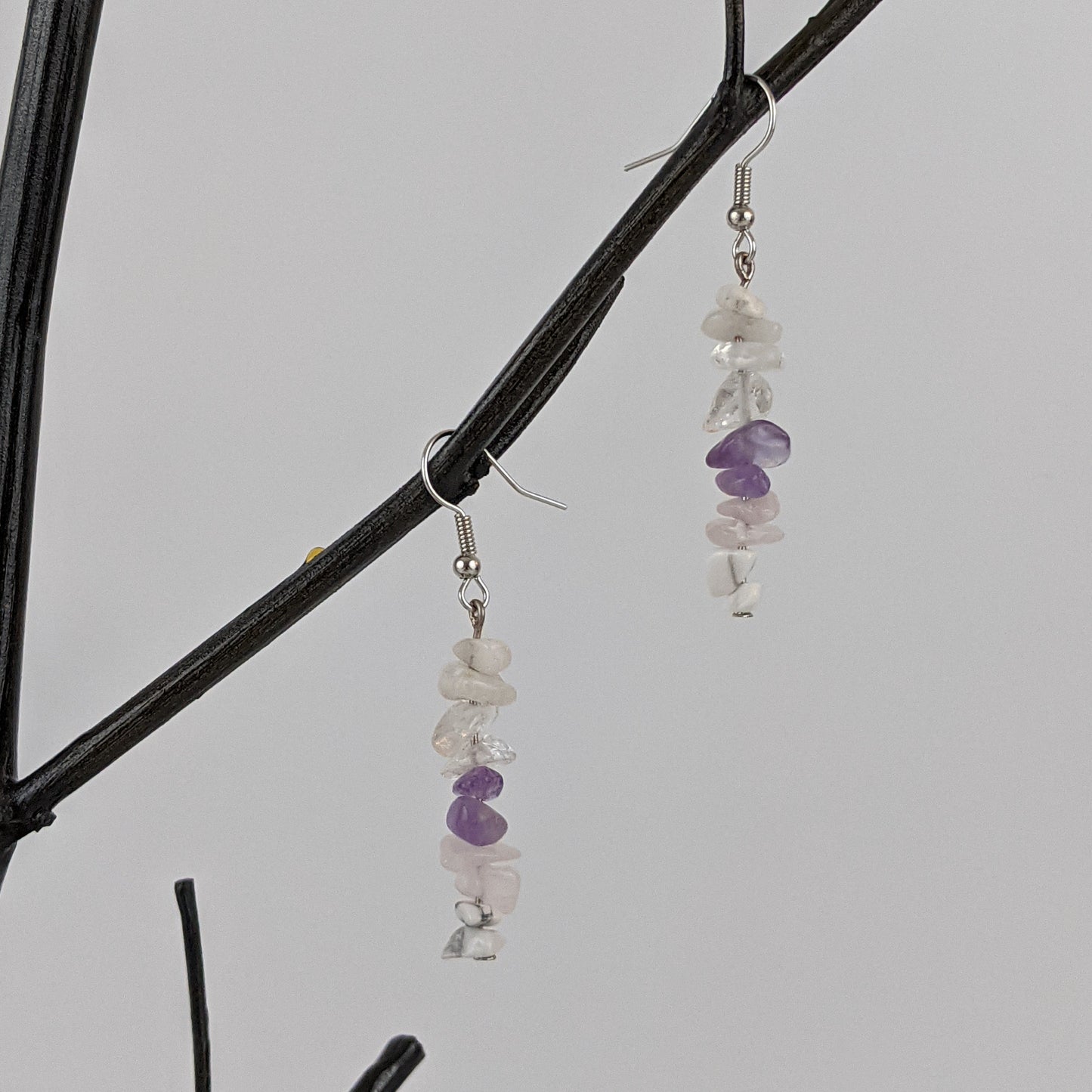 Aries Triangle Pendant and Dangle Earrings Set