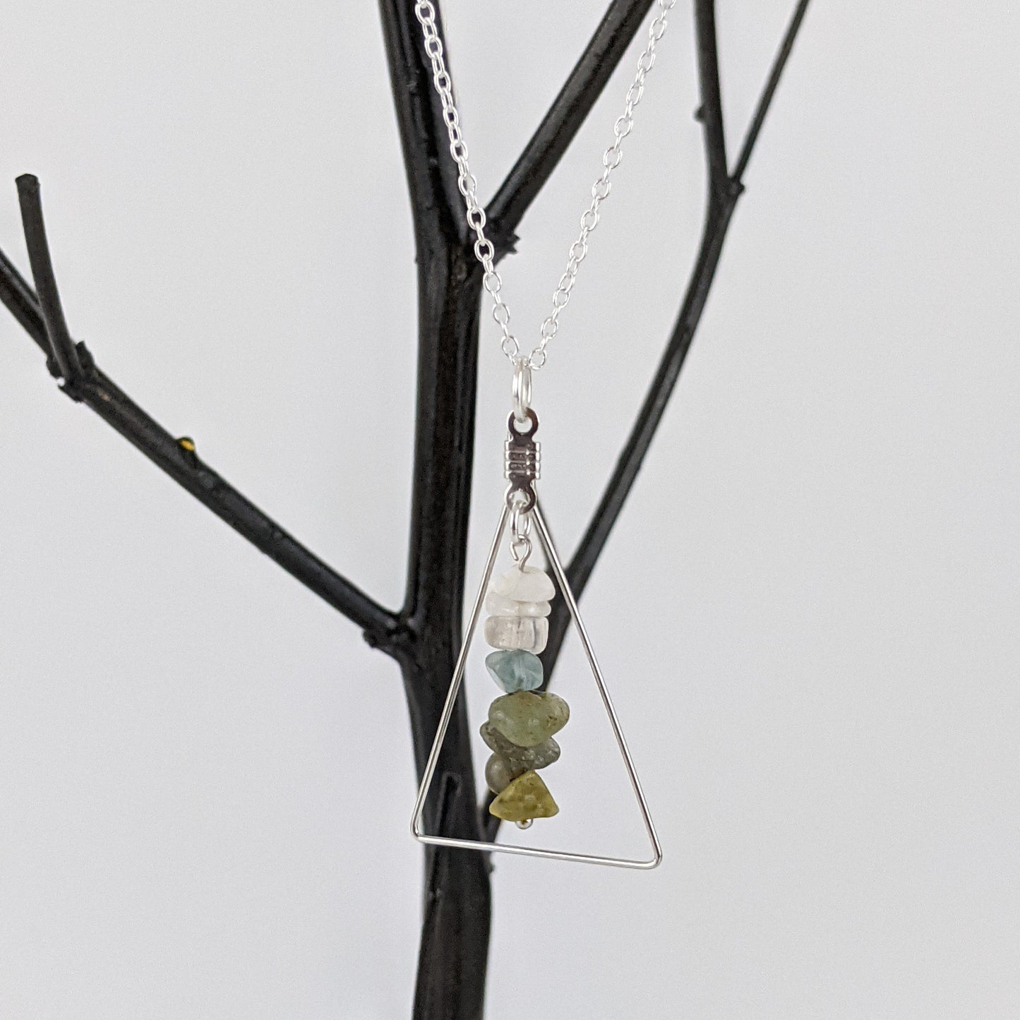 Taurus Bar and Triangle Pendant Necklace Set