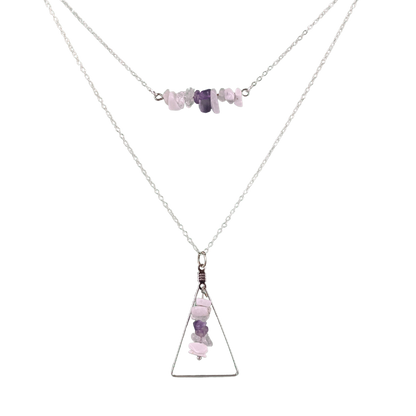 Good Vibes: Intention and Alignment Bar and Triangle Necklace Set